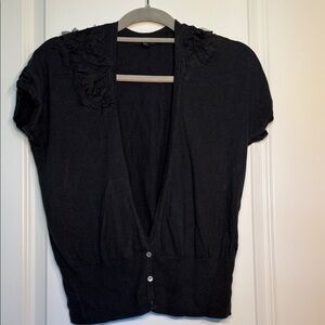 GAP Black Short Sleeve Cardigan